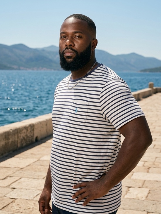 Polo Ralph Lauren Other - Polo Ralph Lauren Navy/ White Striped Crewneck Tee 100% cotton 3 XLT/ Tall